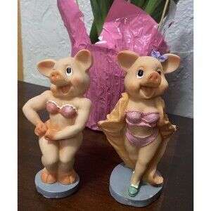 Anthropomorphic Fancy Pig Peoplelike Figures